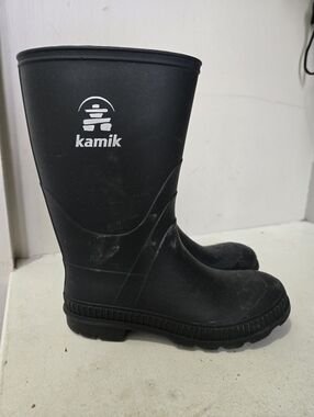 Kamik Black Rubber Rain Boots